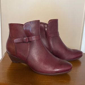 Ecco Wedge Bootie in Merlot